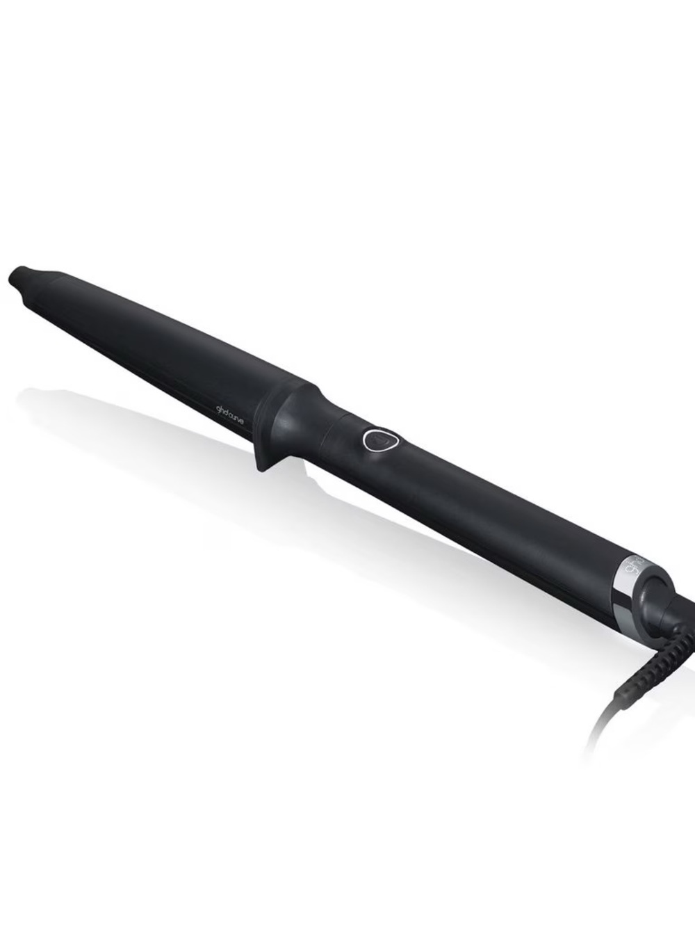 GHD CREATIVE CURL TAPERED CURLING WAND IN BLACK CTWA22 1” no box like new